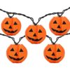 Goothy Guirnalda de luces de farol de calabaza de_1