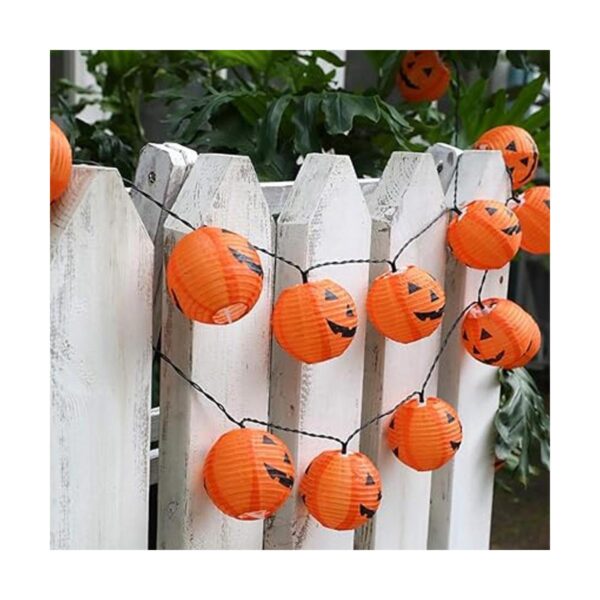 Goothy Guirnalda de luces de farol de calabaza de_5
