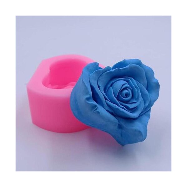 Great Mold Moldes de vela de rosas 3D en forma de corazón