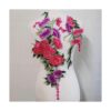 Gran bordado de peonía flor apliques Cheongsametapa ropa_1