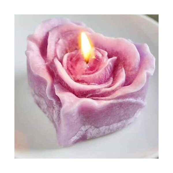 Great Mold Moldes de vela de rosas 3D en forma de corazón