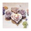 Great Mold Moldes de vela de rosas 3D en forma de corazón