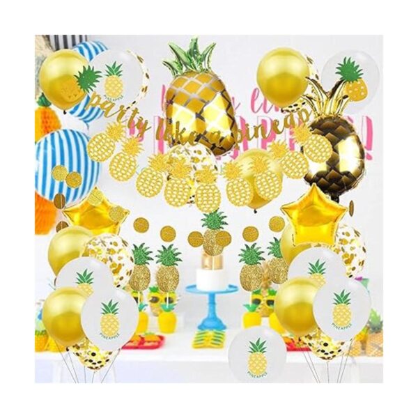 Guirnalda de piña con purpurina dorada para decoración de