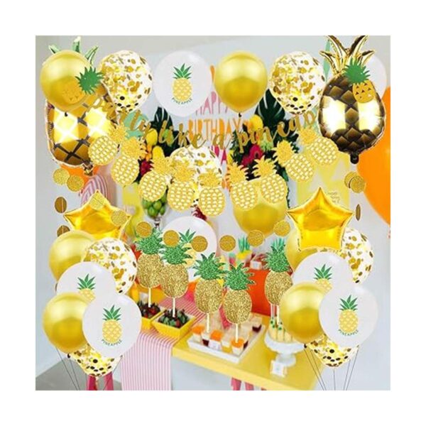 Guirnalda de piña con purpurina dorada para decoración de