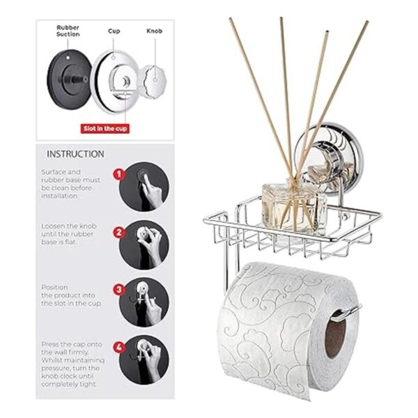 HASKO Accessories Soporte de papel higiénico con ventosa