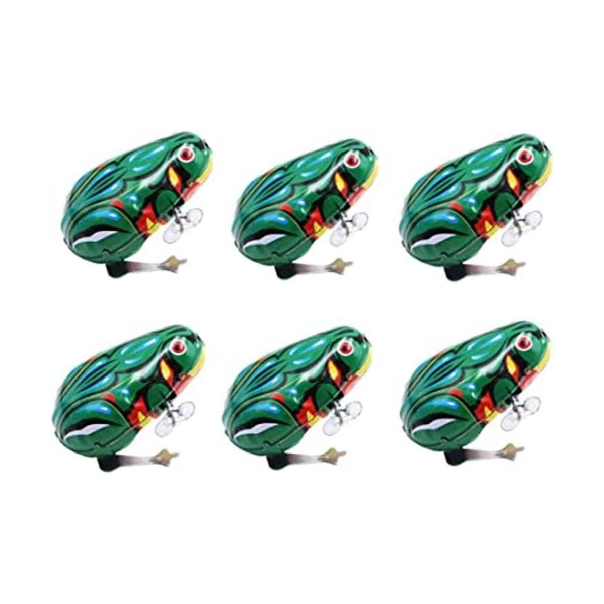 HYSTYLE 6 piezas de reloj de primavera rana juguete de