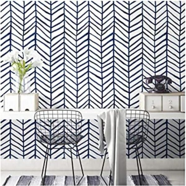 HaokHome 960202 Modern Stripe Peel and Stick Wallpaper for_1