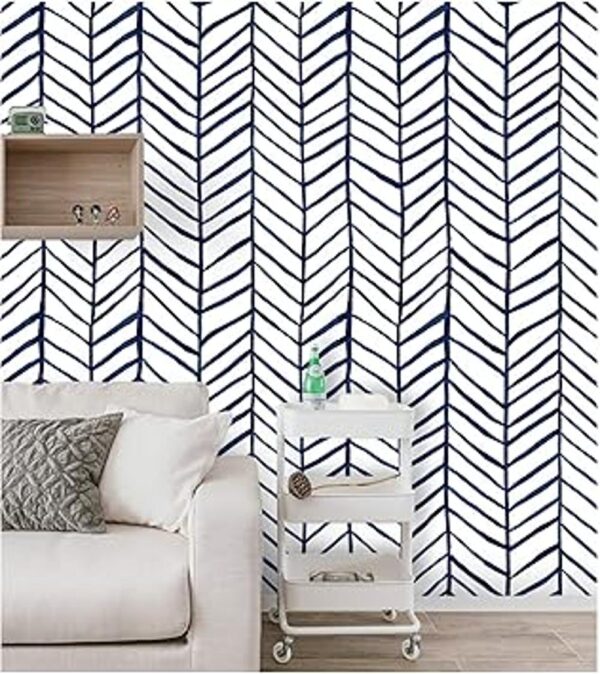 HaokHome 960202 Modern Stripe Peel and Stick Wallpaper for_3