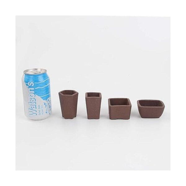Happy Bonsai Juego de 4 mini macetas Zisha de 2.0 in de
