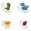 Harsgs 60 parches bordados al azar colores vivos y_5