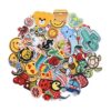 Harsgs 60 parches bordados al azar colores vivos y_1