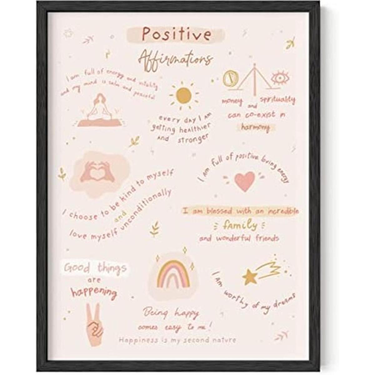 Haus and Hues Decoración de pared con citas positivas de
