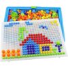 HenMerry Creativo hongo uñas mosaico Pegboard niños