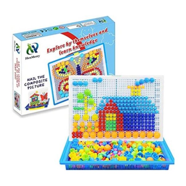 HenMerry Creativo hongo uñas mosaico Pegboard niños