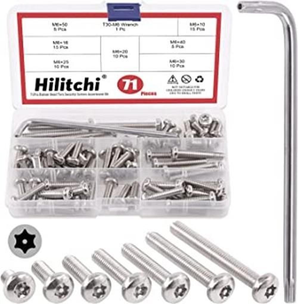 Hilitchi Tornillos de seguridad Torx de cabeza de botón