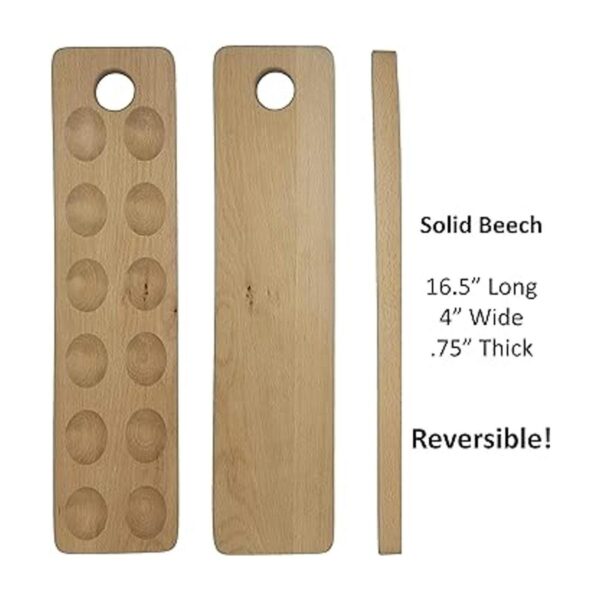 HigherHuman Bandeja reversible de madera para huevos y_2