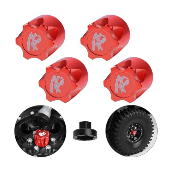 Hobbypark 4 tuercas de aluminio para llanta de coche RC_1