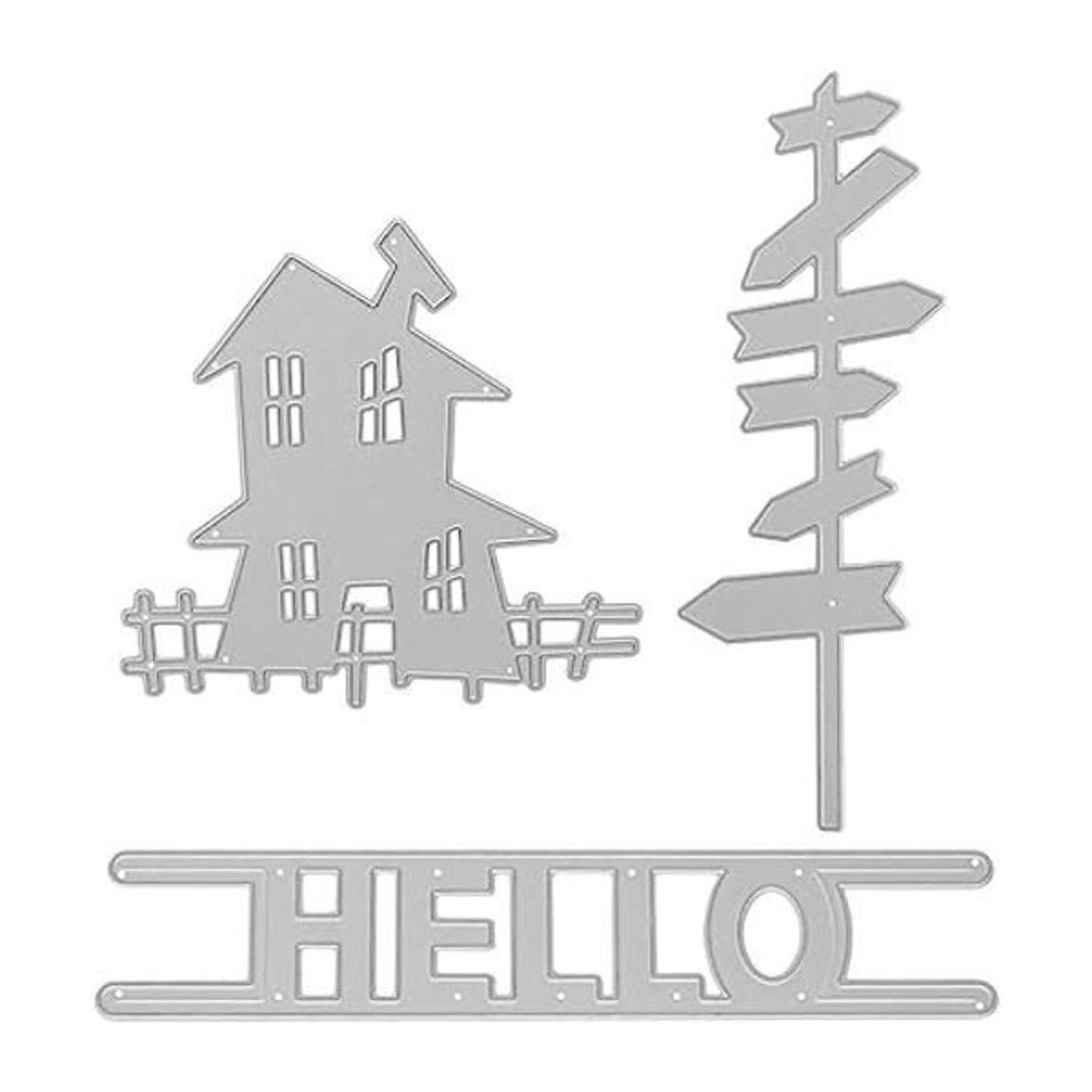 Hola House Moldes de plantillas de metal para troqueles