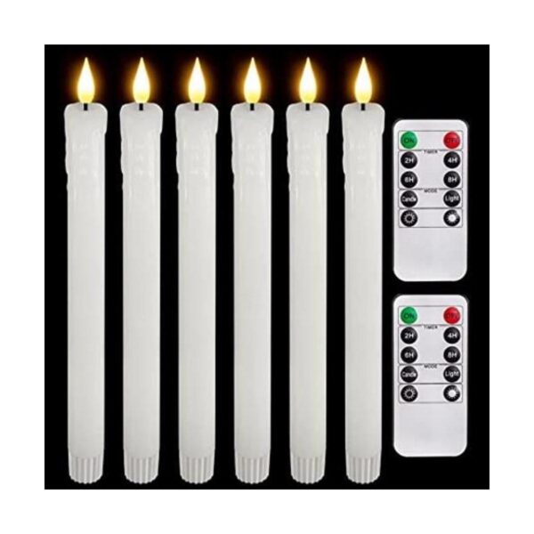 Homemory Velas cónicas LED sin llama de cera real con_1