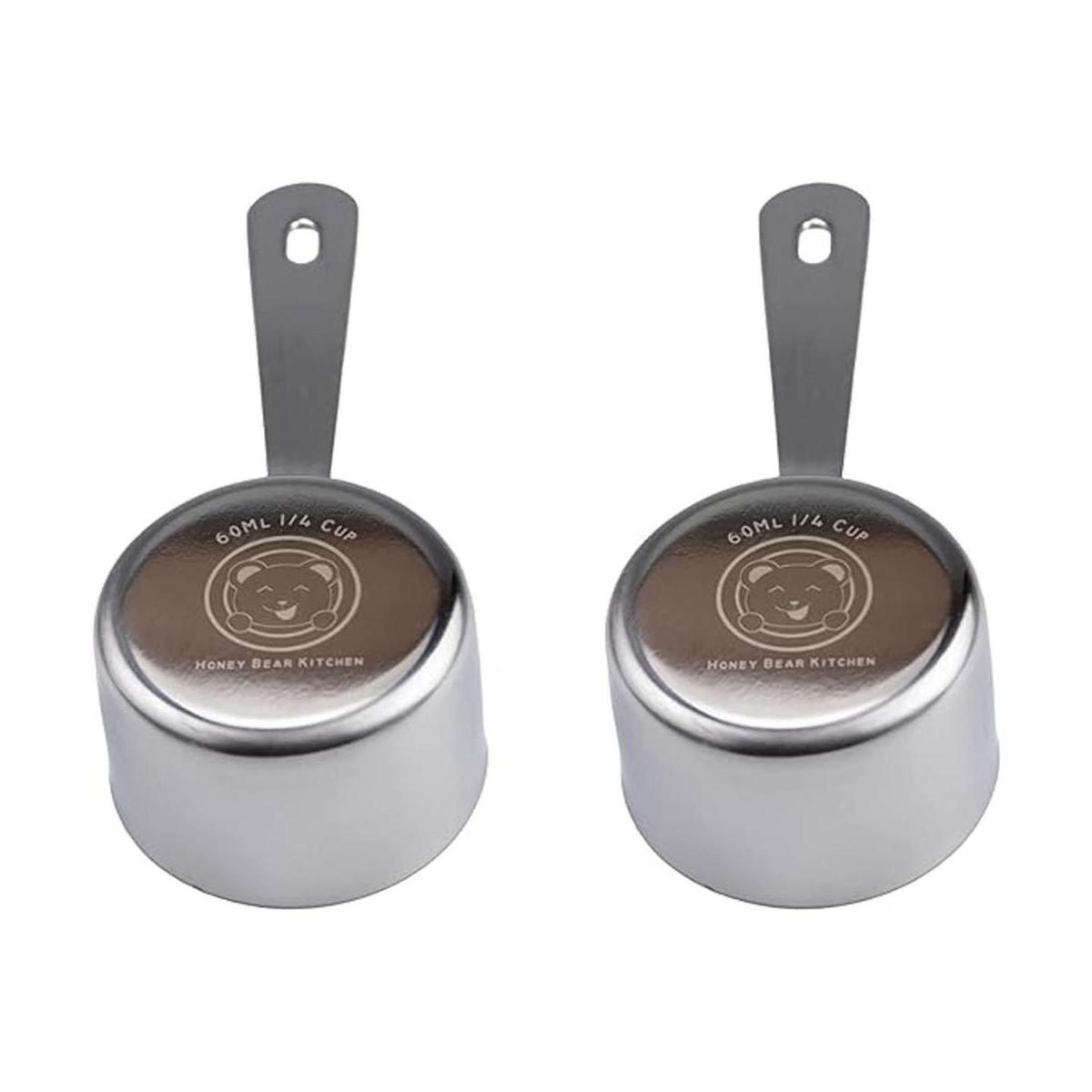 Honey Bear Kitchen 14 taza de 2.0 fl oz de acero