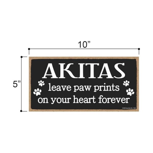 Honey Dew Gifts Akitas Leave Paw Prints Cartel decorativo_2