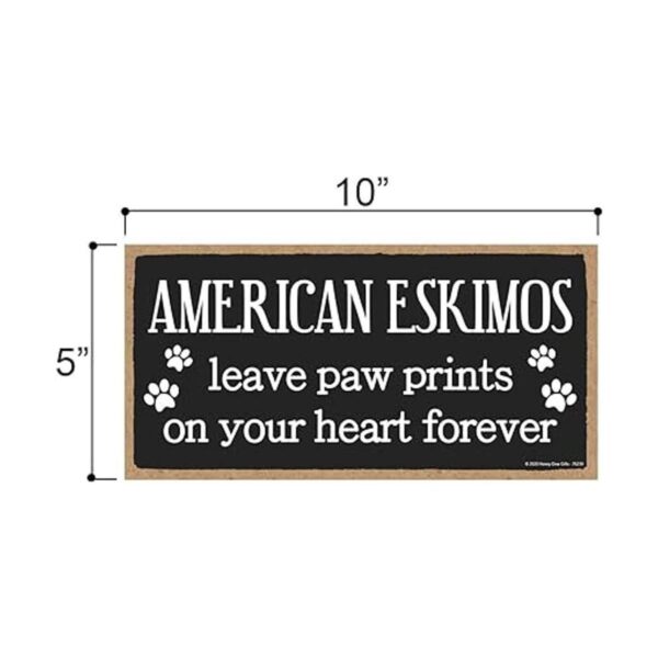 Honey Dew Gifts American Eskimos Leave Paw Prints madera_2
