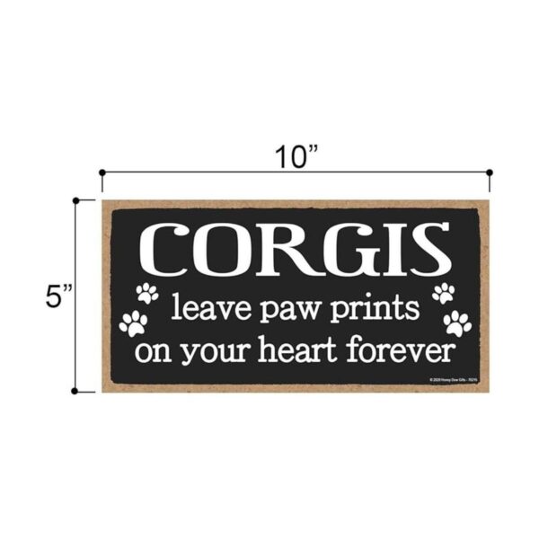 Honey Dew Gifts Corgis Leave Paw Prints Cartel decorativo_2