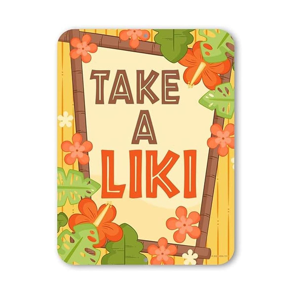 Honey Dew Gifts Take A Liki Letreros de baño 9.0 x 12.0