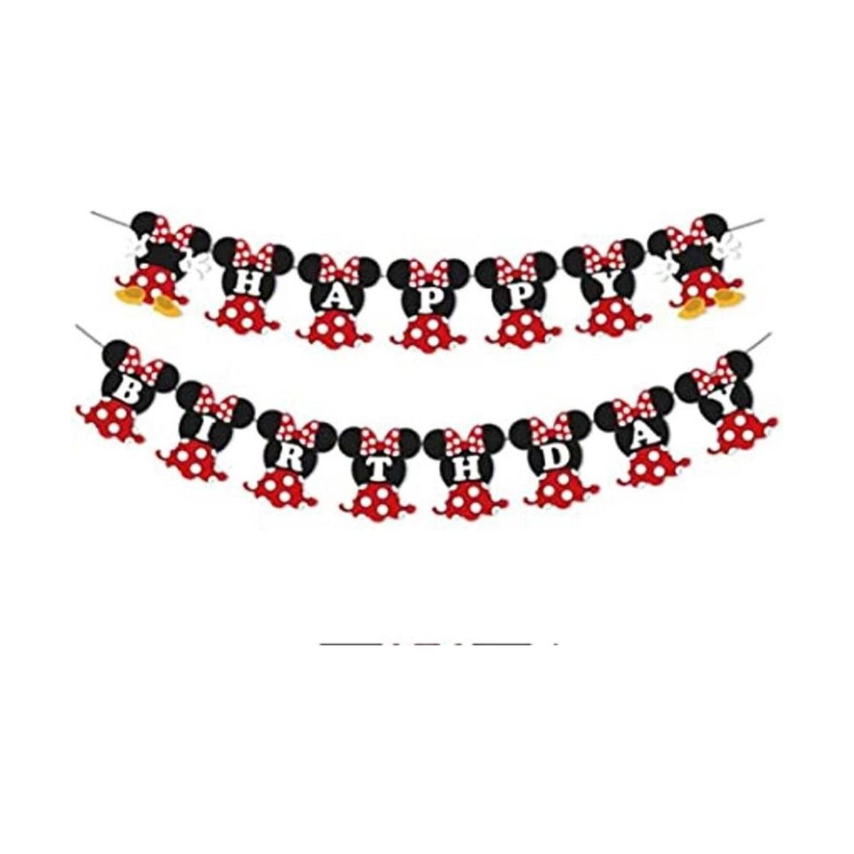 Hongkai Bandera de Mickey Mouse con texto en inglés