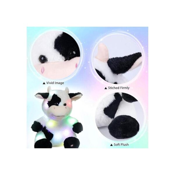 Hopearl Diario de peluche con luces LED de vaca de_5