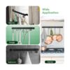 Housolution Riel de cocina con 15 ganchos colgador de