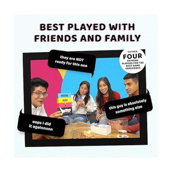 How Am I Weird Juego de cartas amigos y familiares para_2