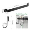 Housolution Riel de cocina con 15 ganchos colgador de