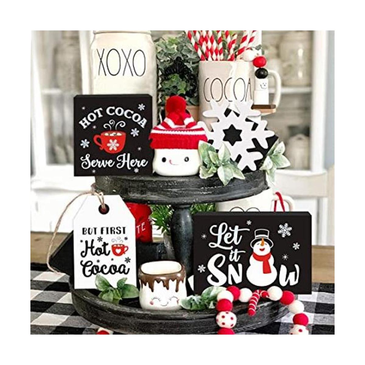 Huray Rayho Decoraciones navideñas para bandeja