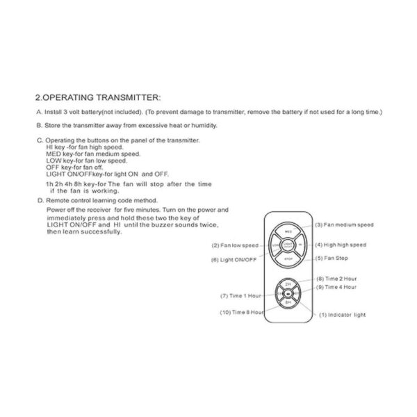 Humpptom Kit de control remoto universal de ventilador de_6