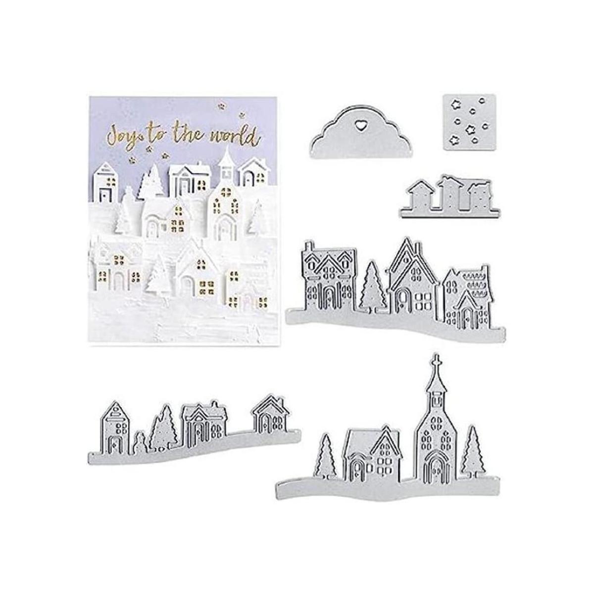 Hying Juego de troqueles de corte de casa de pueblo de