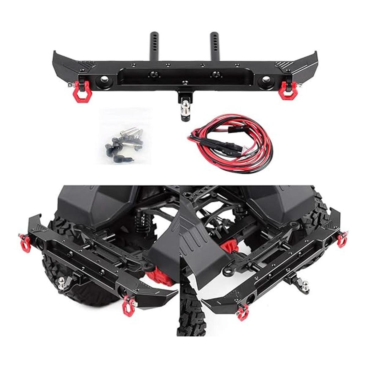 INJORA RC Parachoques trasero de metal Accesorios RC para