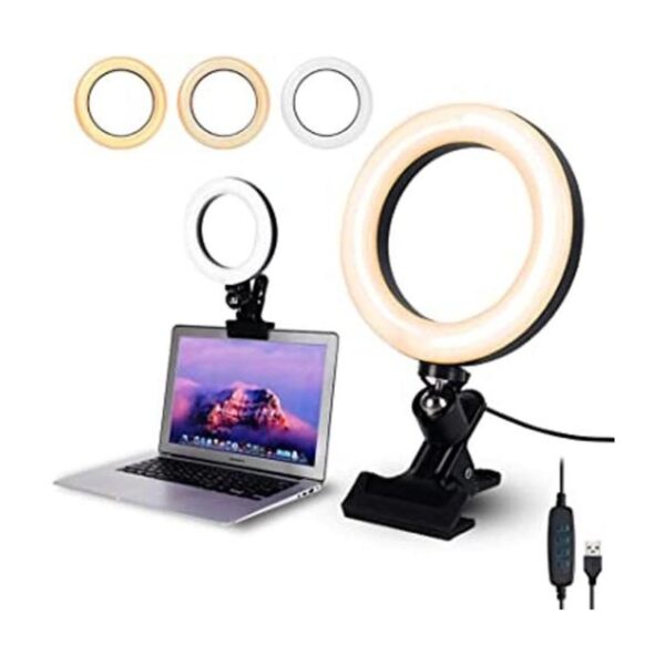 Iluminación de videoconferencia anillo de luz para selfie_1