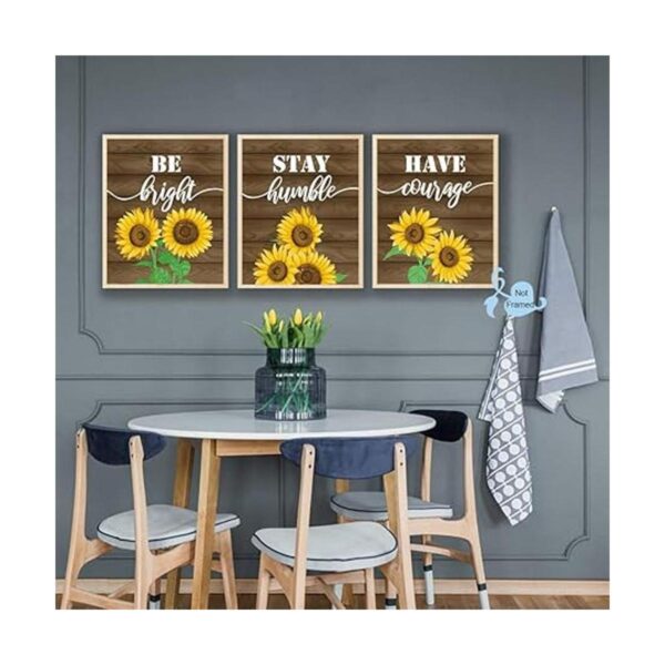 Impresión inspiradora de girasoles para pared impresión_3
