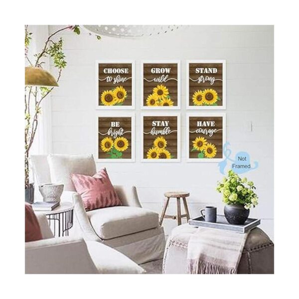 Impresión inspiradora de girasoles para pared impresión_4