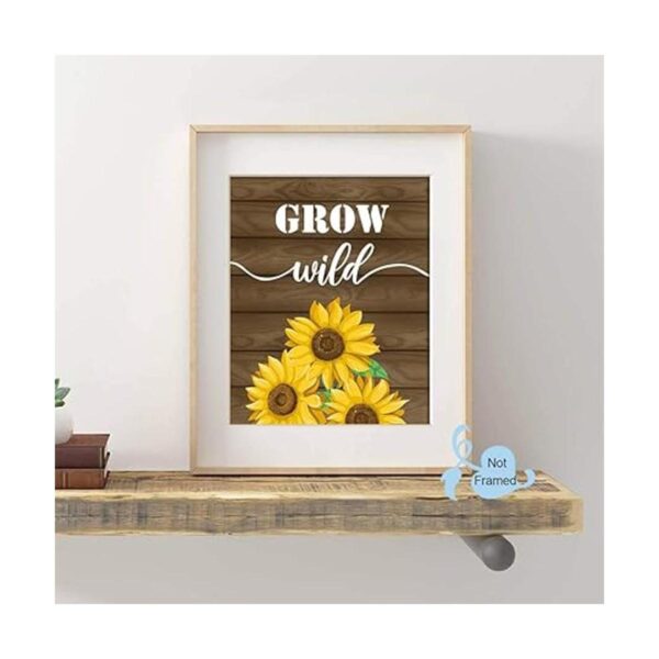 Impresión inspiradora de girasoles para pared impresión_5