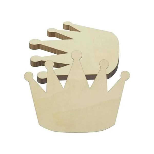 JANOU 6 piezas de madera en forma de corona para