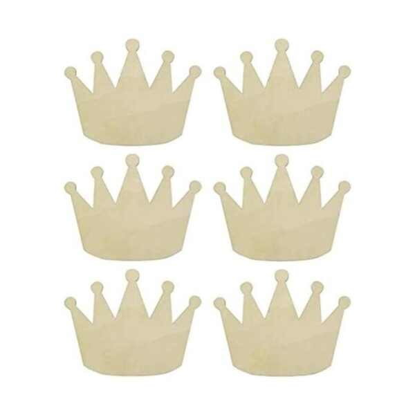 JANOU 6 piezas de madera en forma de corona para