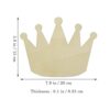 JANOU 6 piezas de madera en forma de corona para