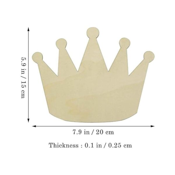 JANOU 6 piezas de madera en forma de corona para
