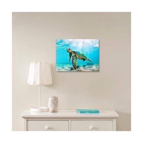 JAPO ART Decoración de pared de tortuga marina verde_4