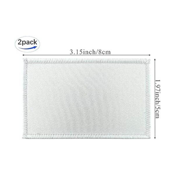 JBCD Paquete de 2 parches de bandera blanca sólida parche_3