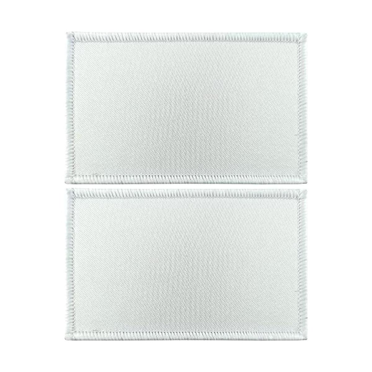 JBCD Paquete de 2 parches de bandera blanca sólida parche