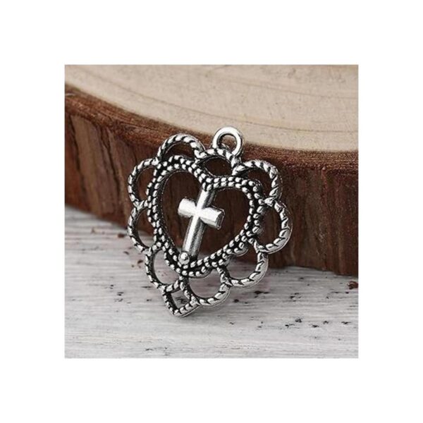 JGFinds Colgantes de cruz Paquete de 130 30 de corazón_5