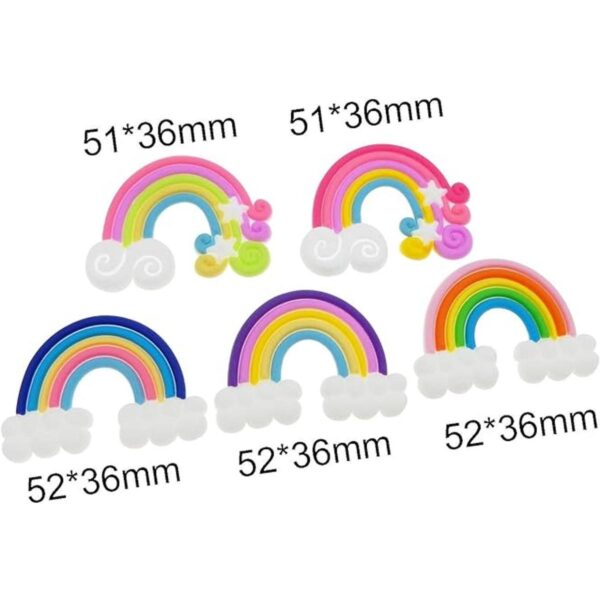 JJGQAZ 50 abalorios de nubes con diseño de arco iris_2